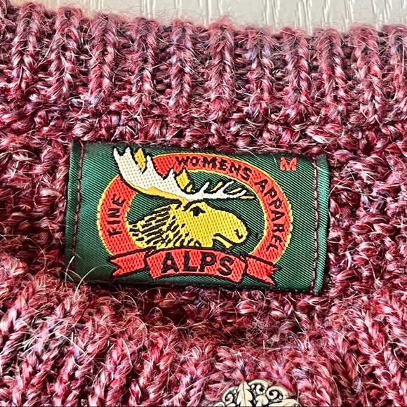 Vintage ALPS Mohair Blend Fuzzy Cardigan Sweater—SZ. Medium - Picture 10 of 12